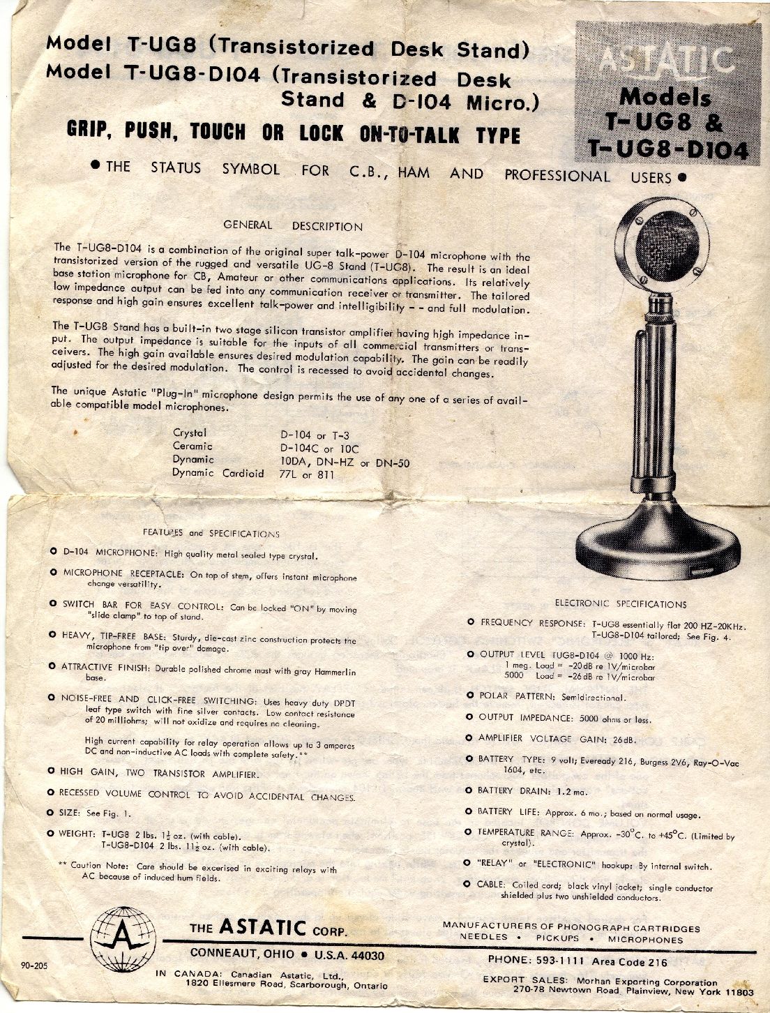 Astatic D104 Base Microphone Info - The CB Radio Talk Forum